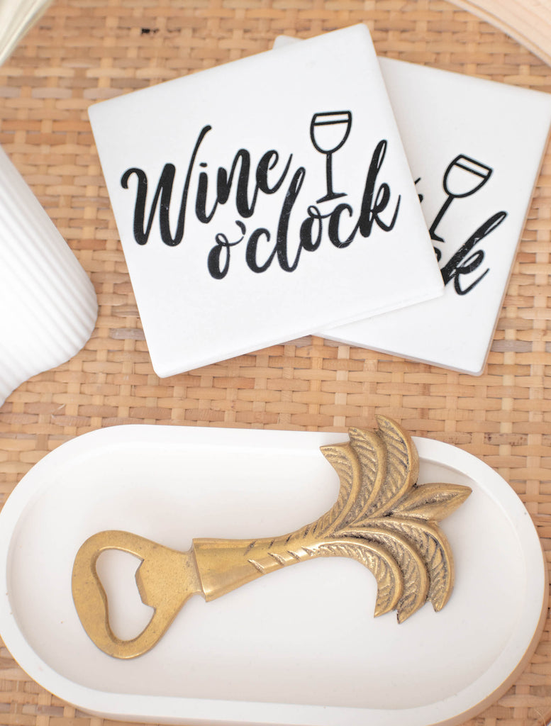 Wine O’clock Ceramic Coasters