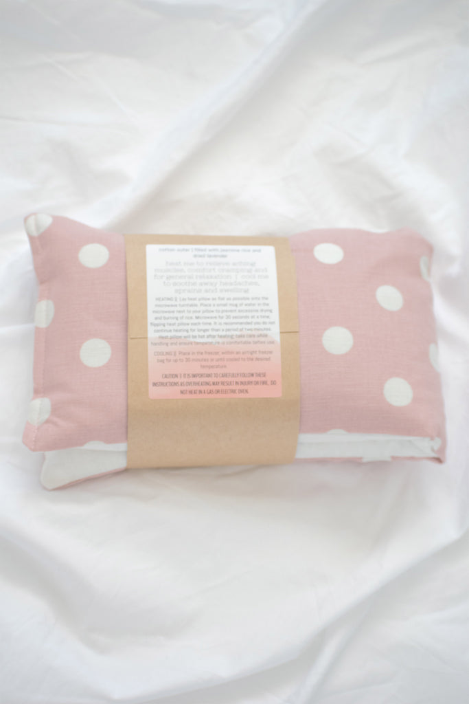 Pink Polka Dot Heat Pillow