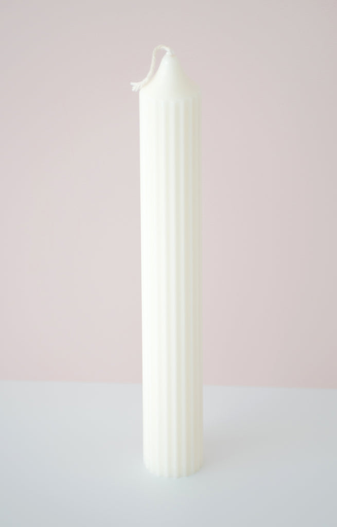 PIA Ribbed Pillar Candle