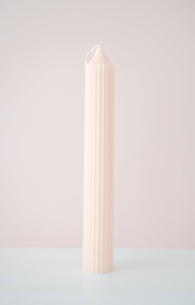 PIA Ribbed Pillar Candle